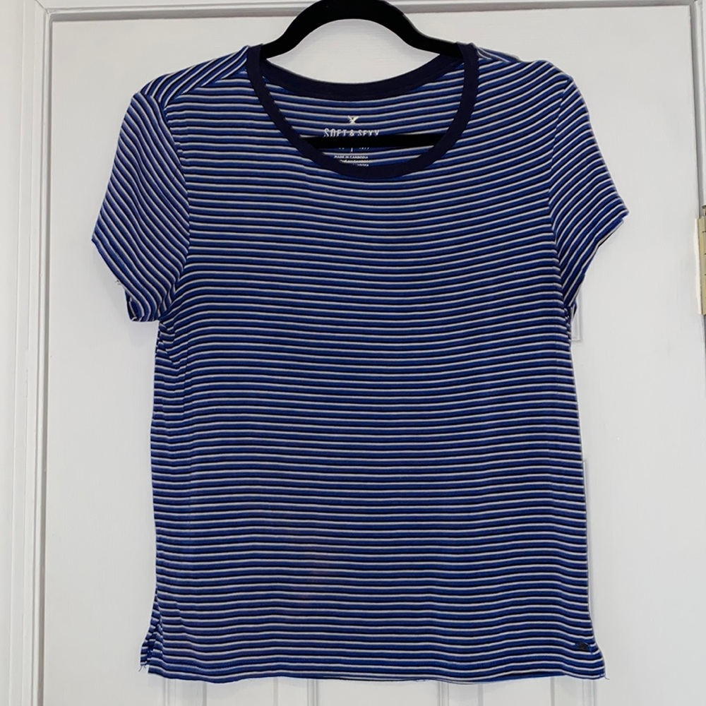 AE Striped Blue Tee